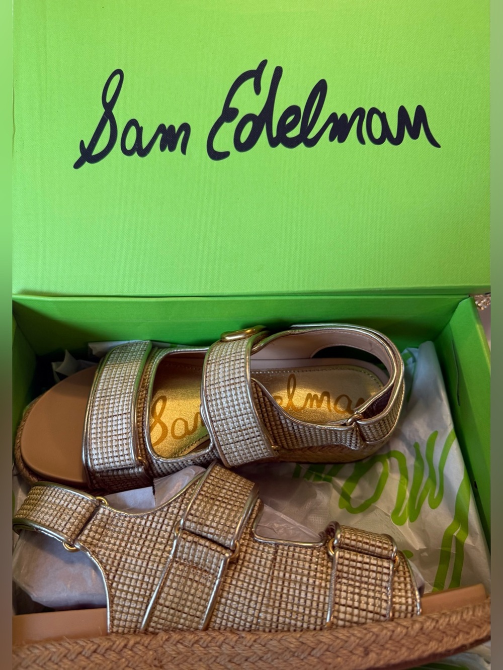 Sam Edelman Arlo Sandal Strappy Platform Bronze US 7.5 M